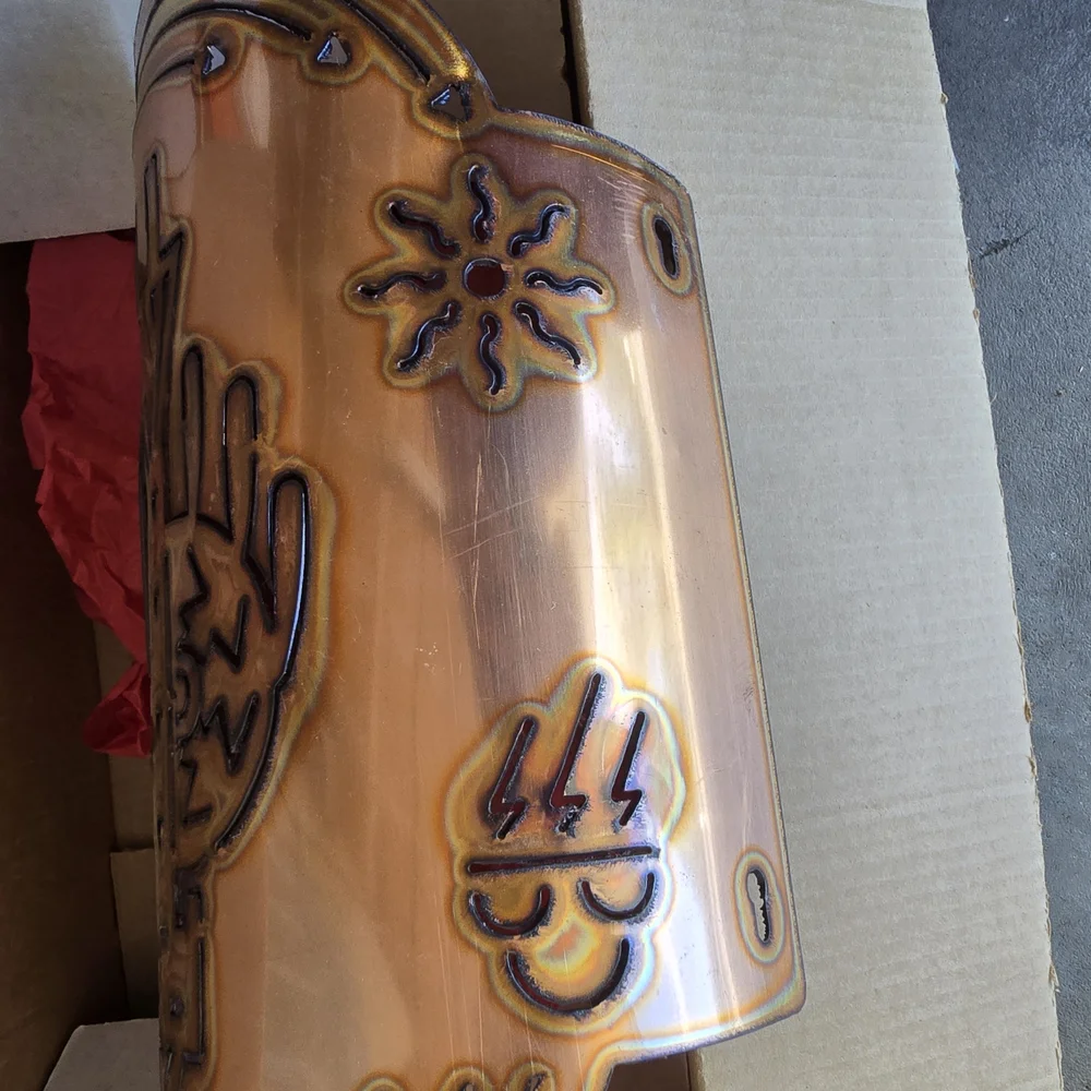 Wall Sconces Copper Southwest with Tribal Design - Picture 3 of 5